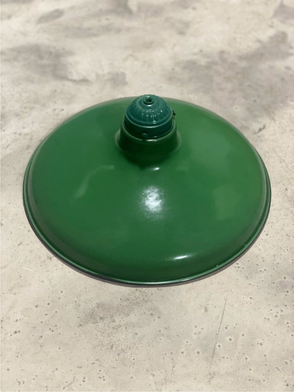 Vintage Enamel Metal Lamp Shade Green Industrial Commercial MCM Retro Light Pend - Picture 5 of 5